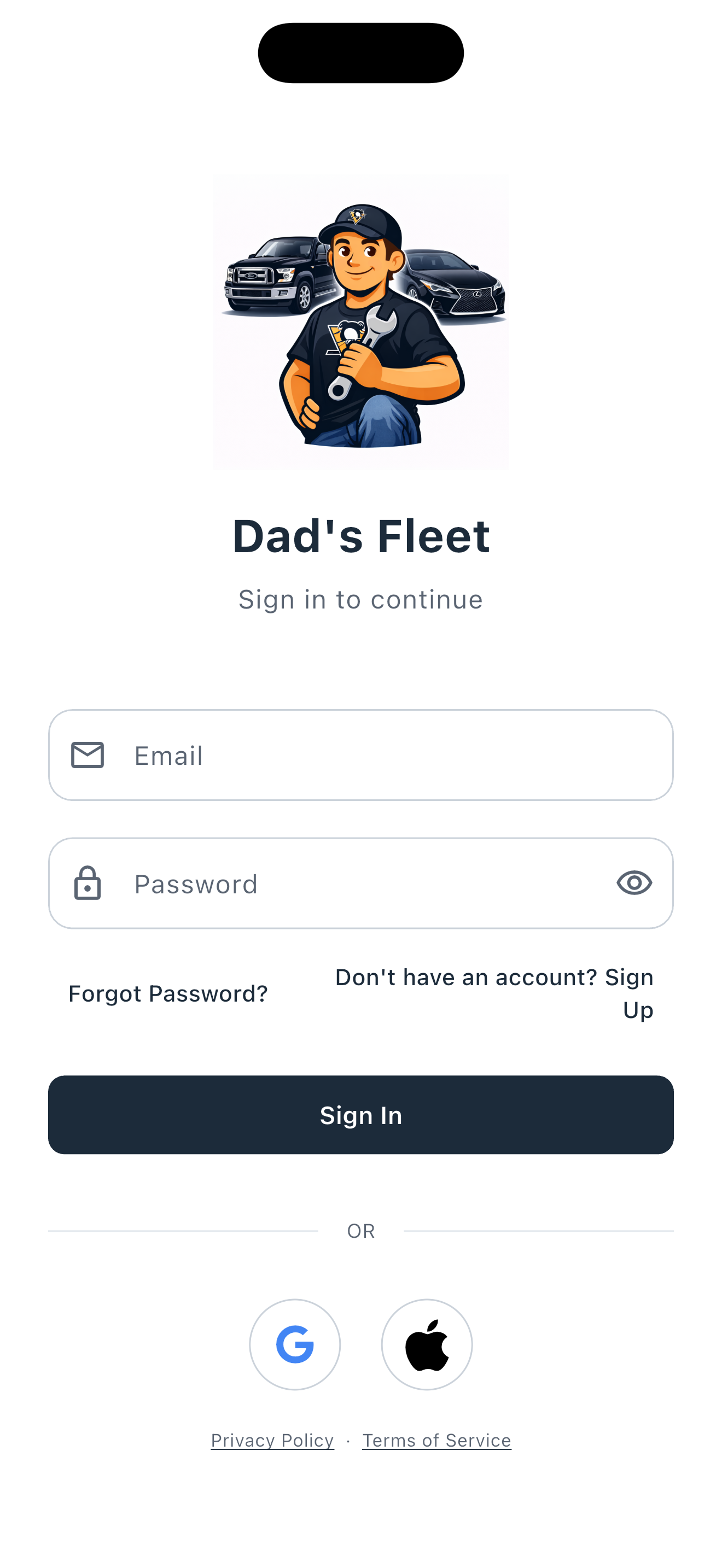 Dad's Fleet on iPhone